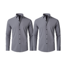(Compre 1 Leve 2) Camisa Social Italian Ultra Tech Anti amassados +RELÓGIO DE BRINDE!