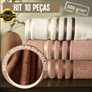 Kit Com 10 Toalhas - Super Banhão Fio Penteado