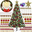 🎄 Kit Árvore de Natal Luxo Completo: Cheia, Enfeites Vibrantes, Pisca-Pisca LED