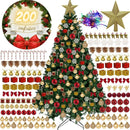 🎄 Kit Árvore de Natal Luxo Completo: Cheia, Enfeites Vibrantes, Pisca-Pisca LED