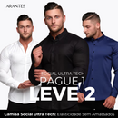 (Compre 1 Leve 2) Camisa Social Italian Ultra Tech Anti amassados +RELÓGIO DE BRINDE!