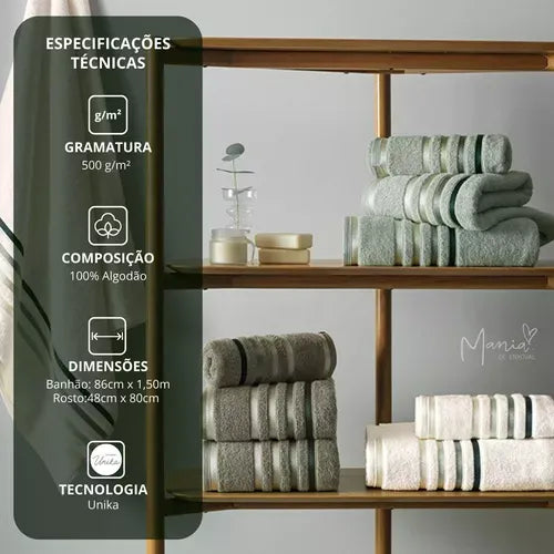 Kit Com 10 Toalhas - Super Banhão Fio Penteado