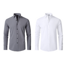 (Compre 1 Leve 2) Camisa Social Italian Ultra Tech Anti amassados +RELÓGIO DE BRINDE!