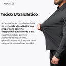 (Compre 1 Leve 2) Camisa Social Italian Ultra Tech Anti amassados +RELÓGIO DE BRINDE!